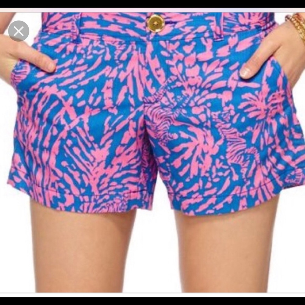 Lilly Pulitzer blue and pink shorts, size 6